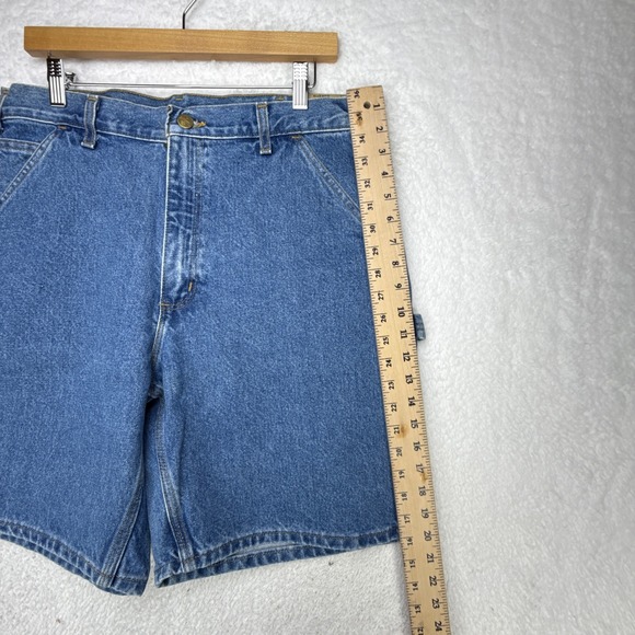 Carhartt Denim Jean Work Shorts Size 34 B28 STW Stonewash NWT NOS - Picture 7 of 10
